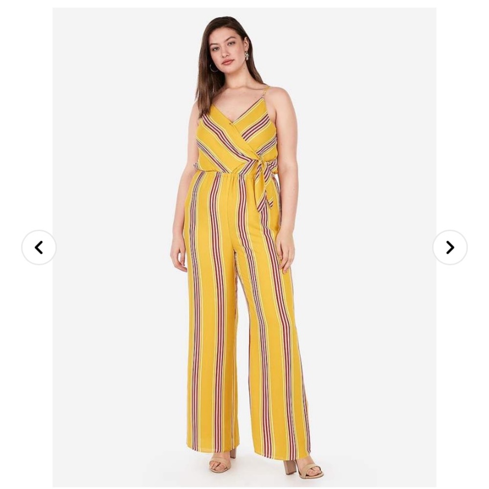 Large Yellow striped jumpsuit from Express
